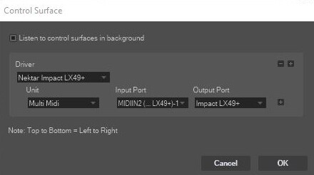 Panorama MIDI ports should be configured as per the above in Windows