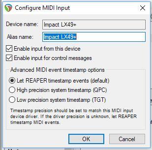 Image 7) Configure MIDI Input Windows