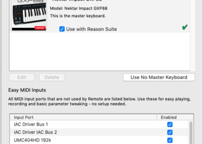Reason Control Surfaces (MacOS) - GXP