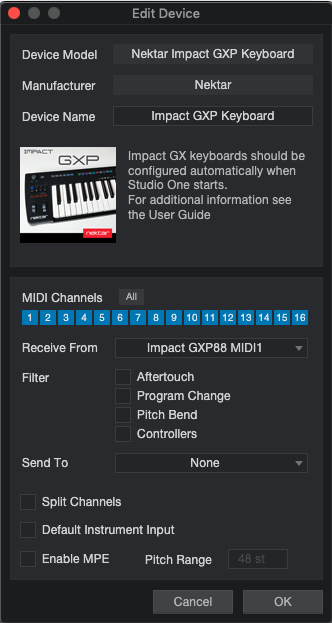 Impact GXP - Studio One GXP Keyboard - Windows