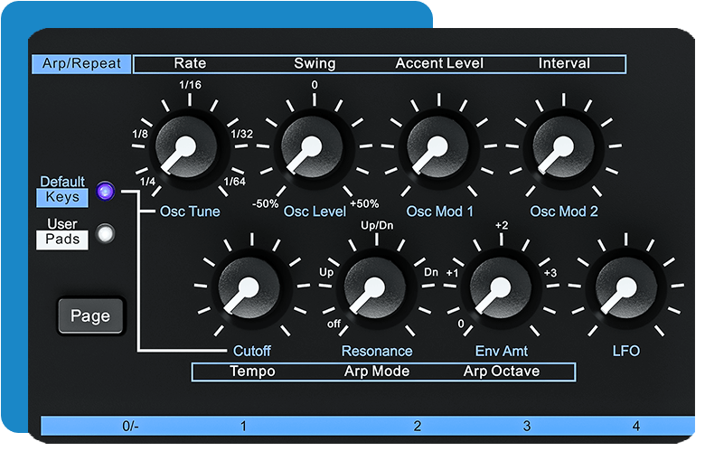 LX Mini Arpeggiator Controls