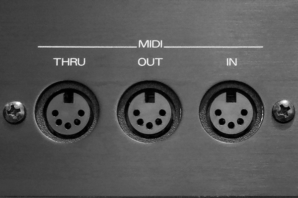 MIDI In Out Thru Sockets