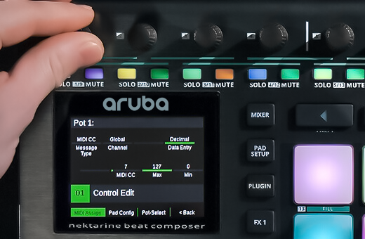Aruba (formerly Aura) MIDI control Internal mode